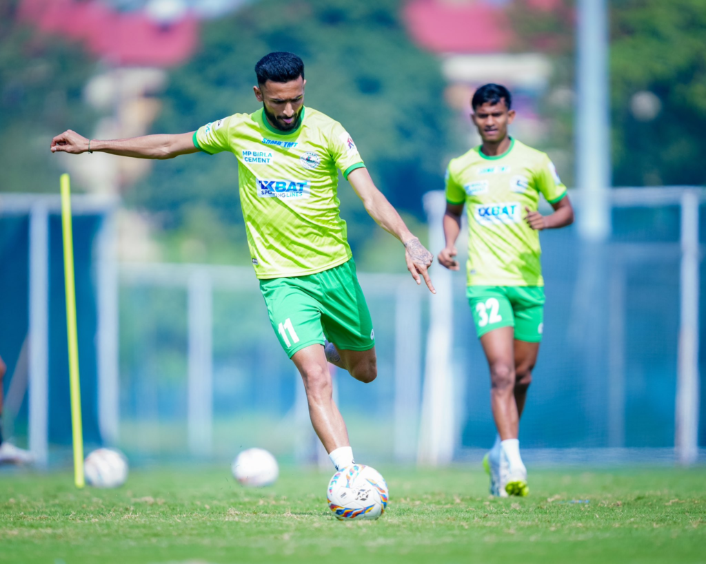 Mohun Bagan Players in training ahead of their  clash against the Nizams