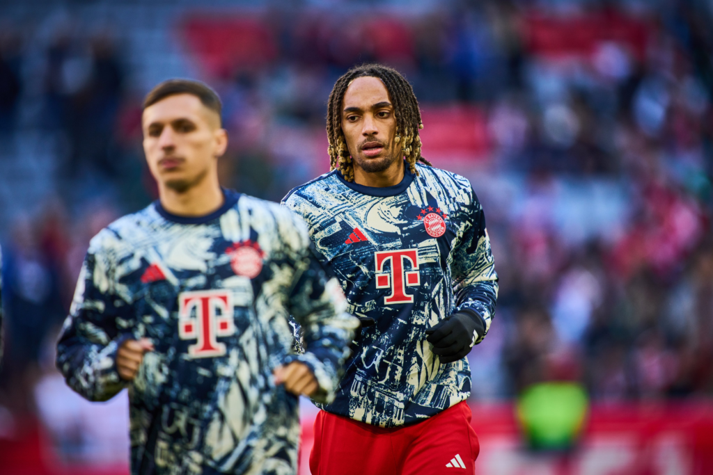 Bayern players in training ahead of their clash against Leverkusen